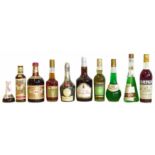 10 Bottles various alcohol to include liqueurs from 1960's Condition reports are not available for