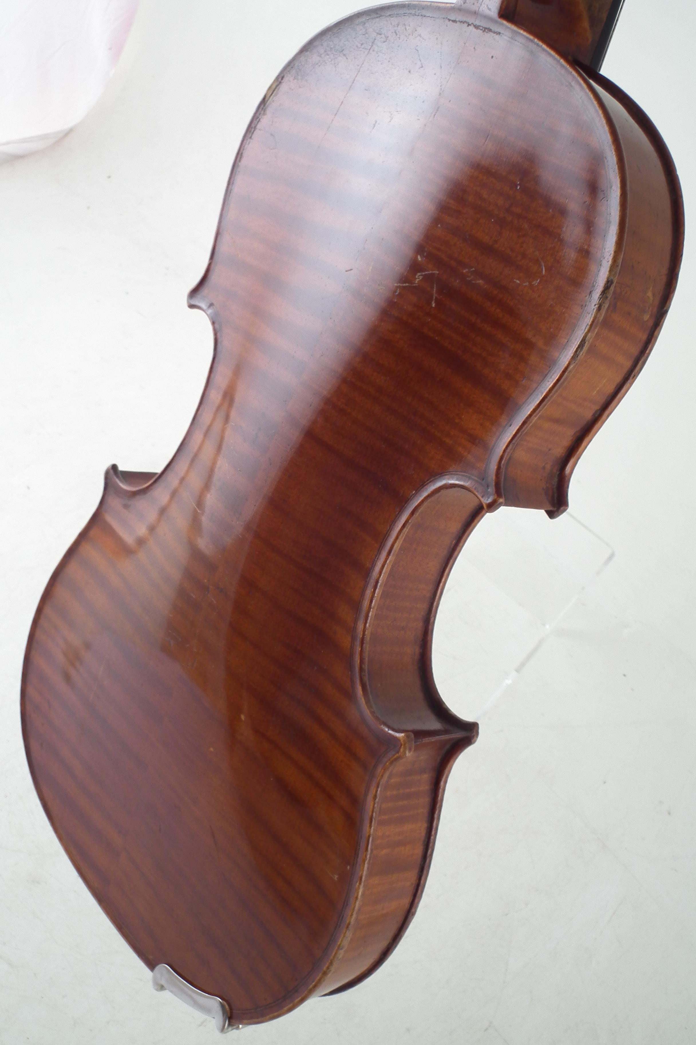 Schmidt violin with NS bow and case. - Image 11 of 15