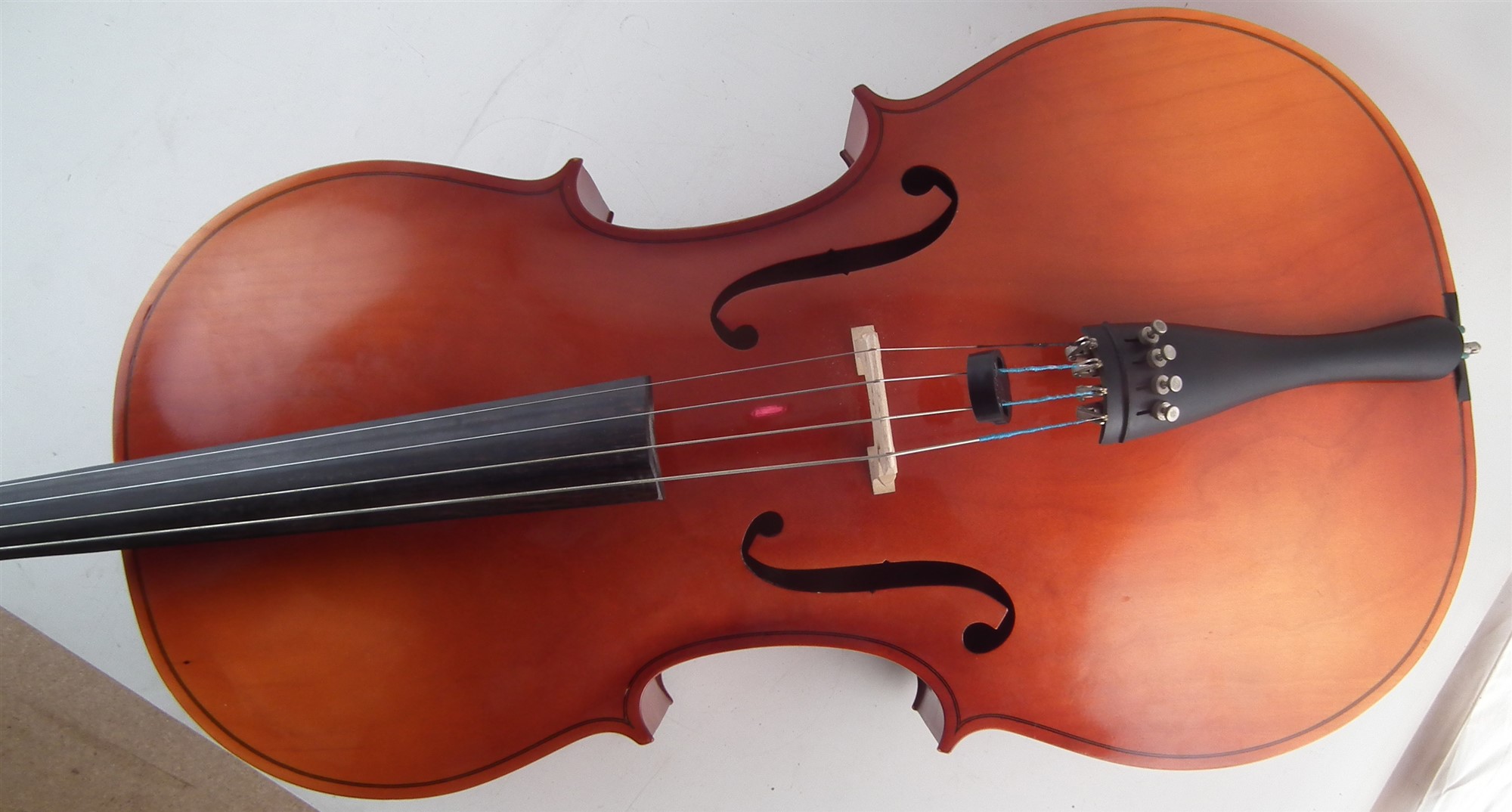 Czechoslovakian 4/4 cello, with bow, and hard case. - Image 9 of 12