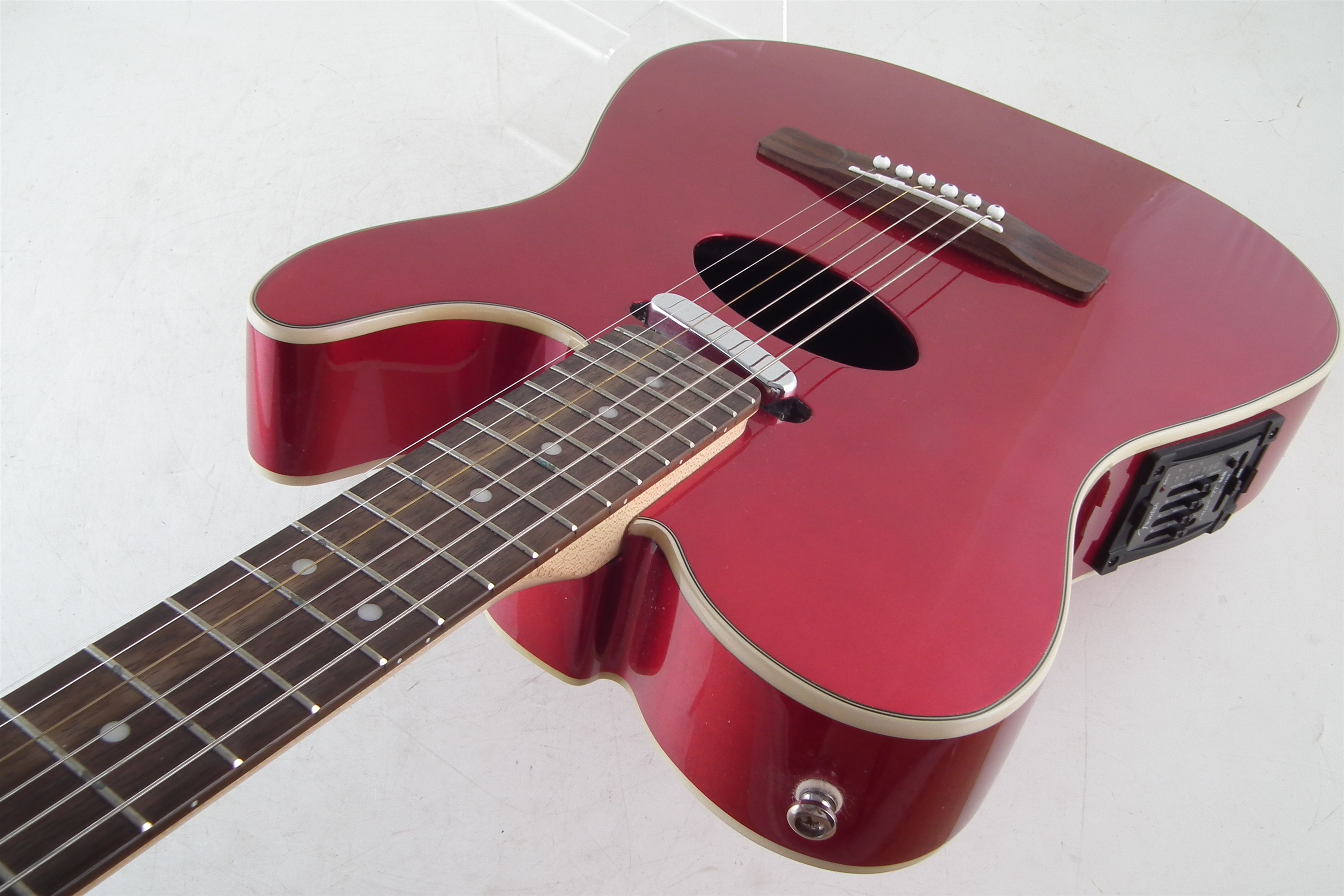 Fender Telecoustic electric acoustic guitar with soft case - Image 6 of 9