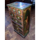 Indian painted spice cabinet. Condition reports are not available for our Interiors Sales