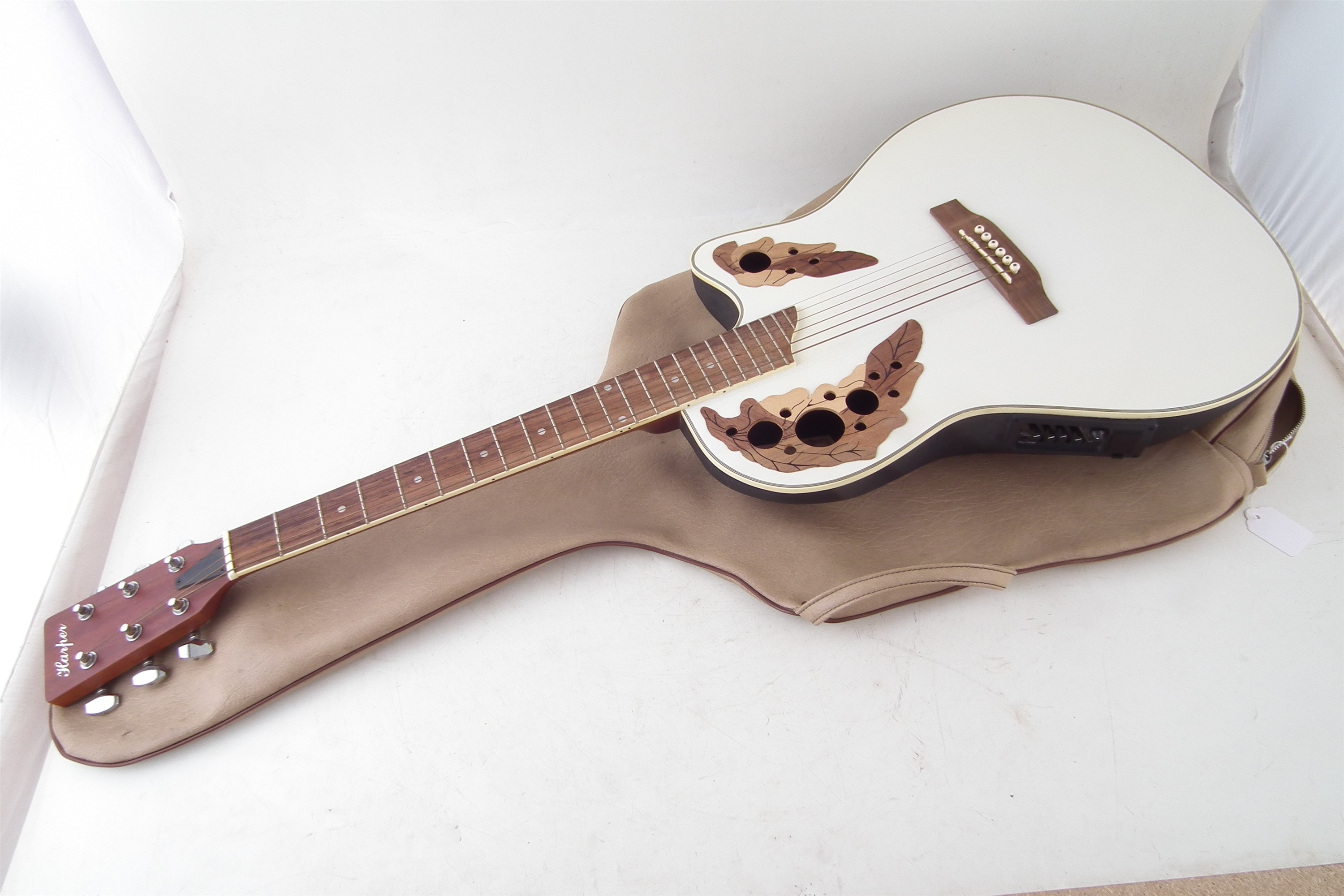 Harper Ovation style steel string guitar - Image 7 of 7