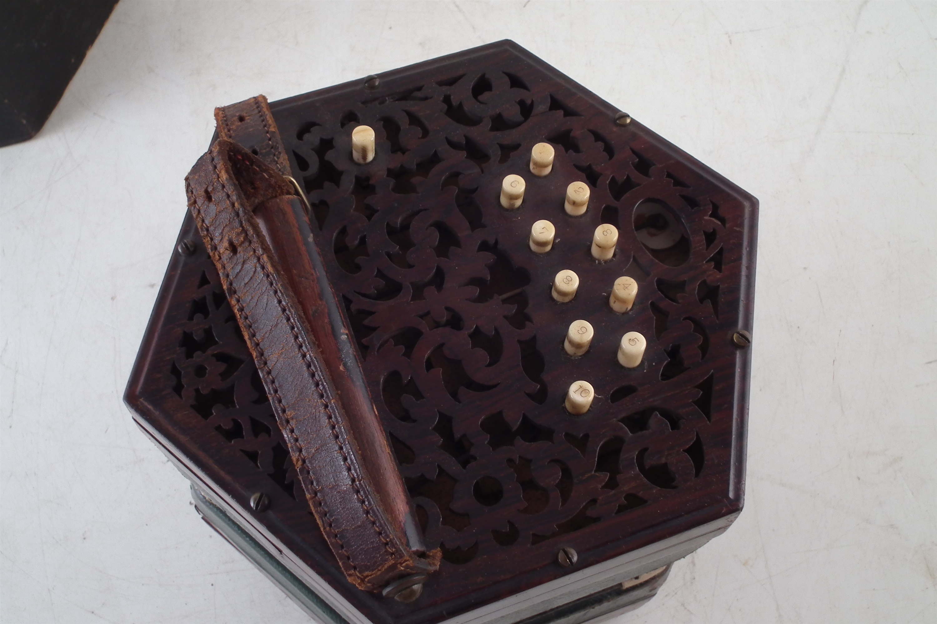 Lachenal 20 key concertina with case - Image 2 of 7