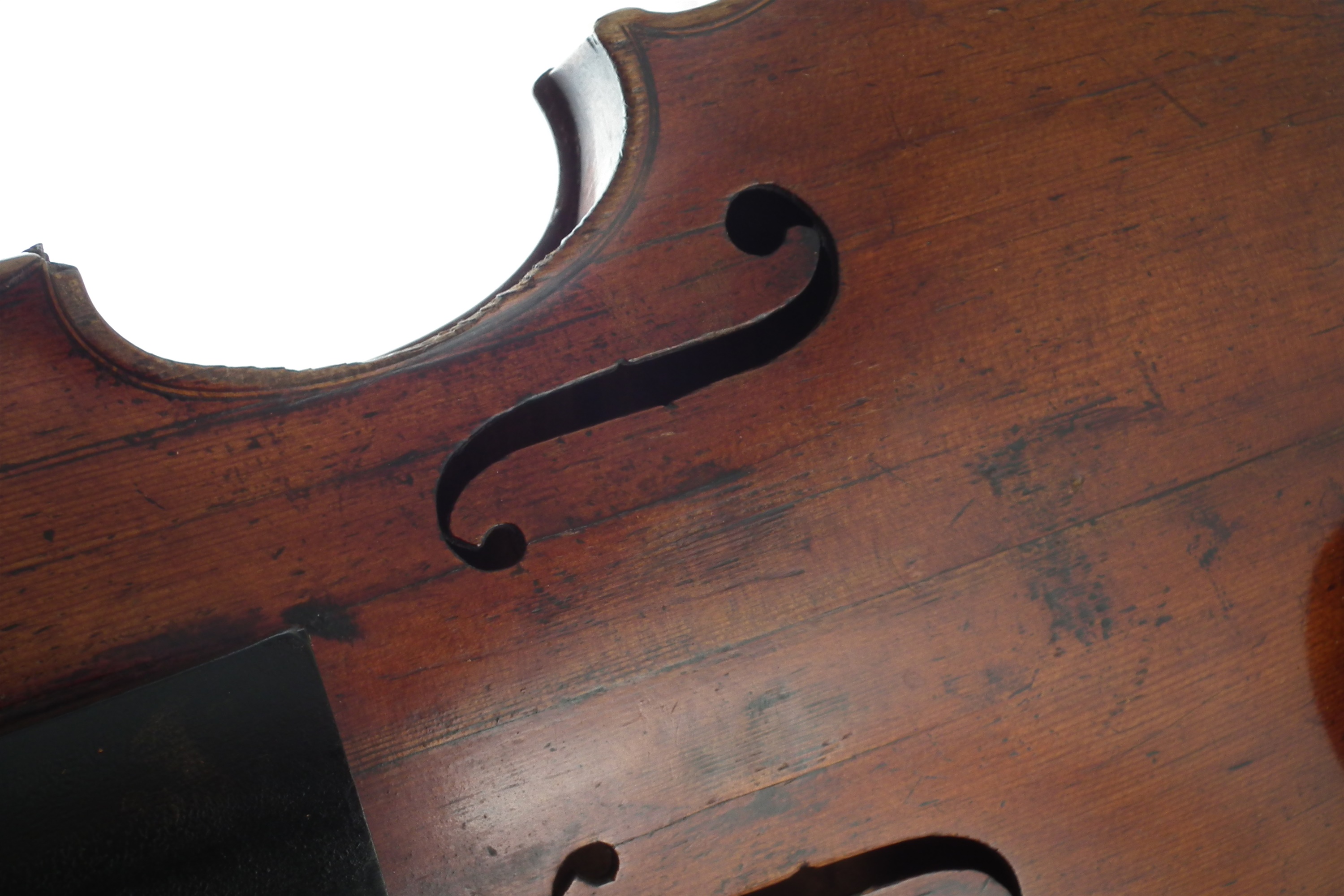 German violin with three bows and a case - Image 4 of 20