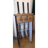 Set of three hand beer pumps in stand. Condition reports are not available for our Interiors Sales