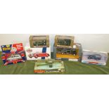 Boxed "The Dinky Collection" 1939 Triumph Dolomite, Dinky Silver Jubilee taxi (241), Dinky six