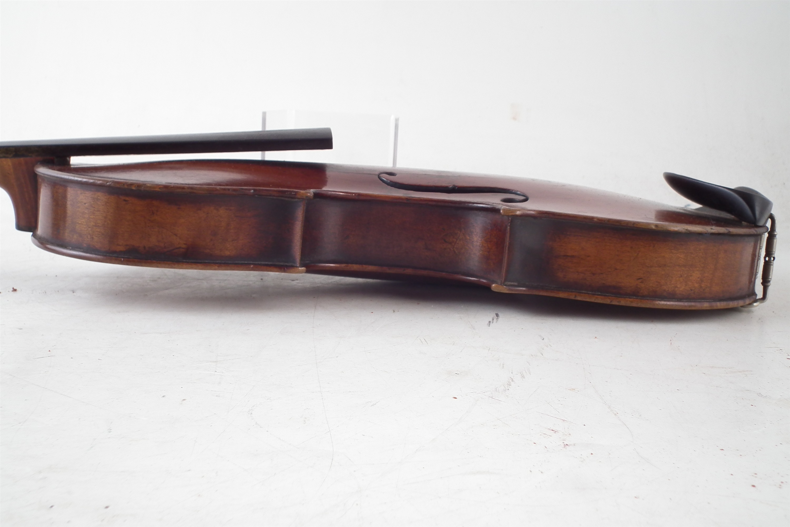 German violin with three bows and a case - Image 8 of 20