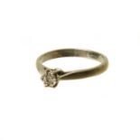 A platinum diamond single stone ring. Condition reports are not available for our Interiors Sales