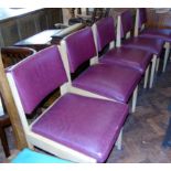 Five ash framed office chairs. Condition reports are not available for our Interiors Sales