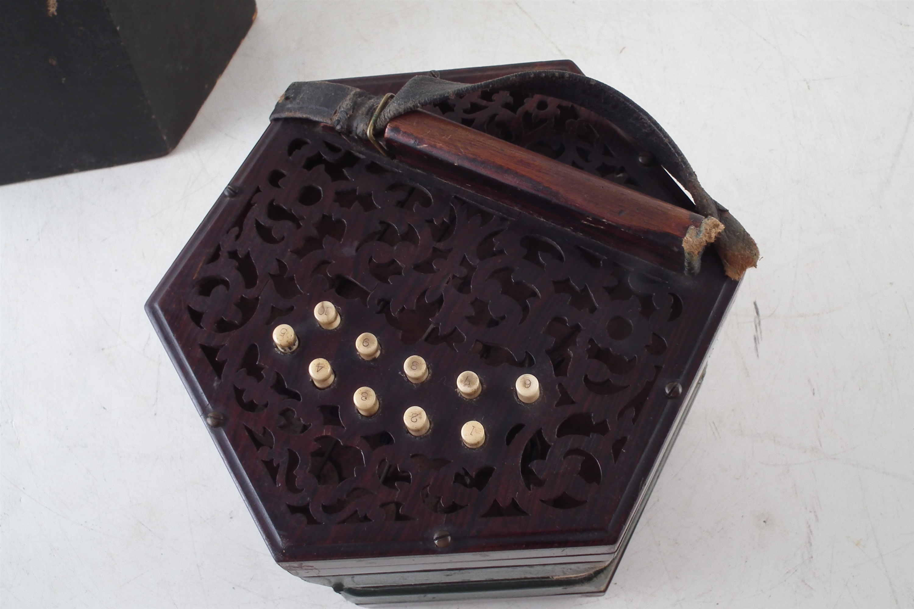 Lachenal 20 key concertina with case - Image 4 of 7