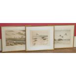 After Franz Hanfstaenel three framed etchings. Condition reports are not available for our Interiors