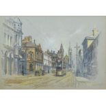 J.L. Chapman, Preston street scene, gouache.