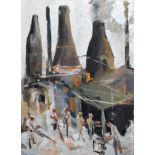 F.J. England, "Fenton Kilns, Stoke-on-Trent", oil.