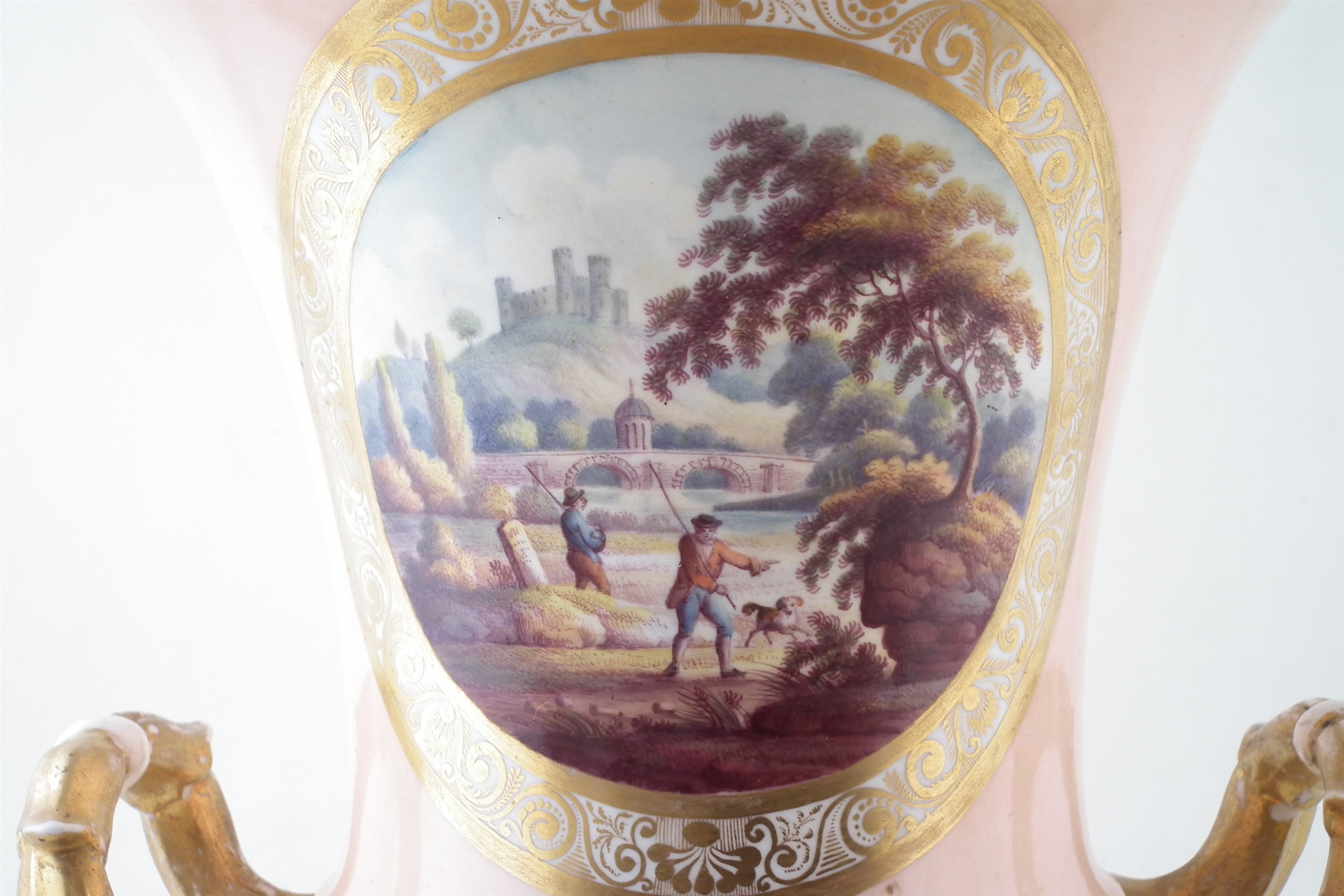 Large Derby vase circa 1820 - Image 2 of 9