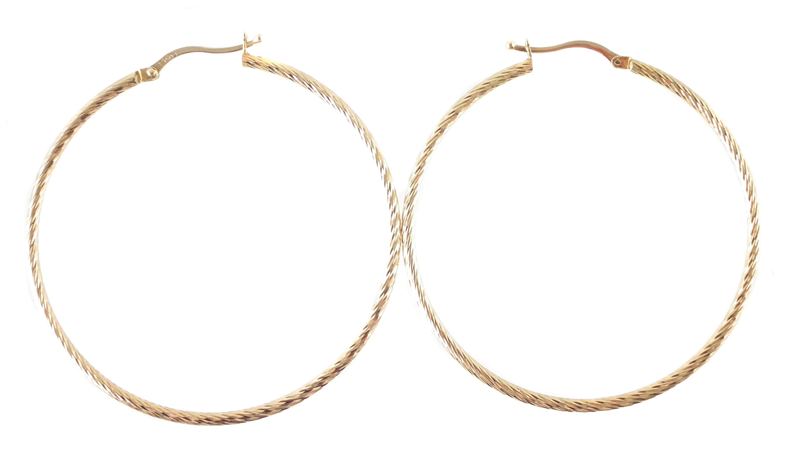 A pair of hoop earrings,