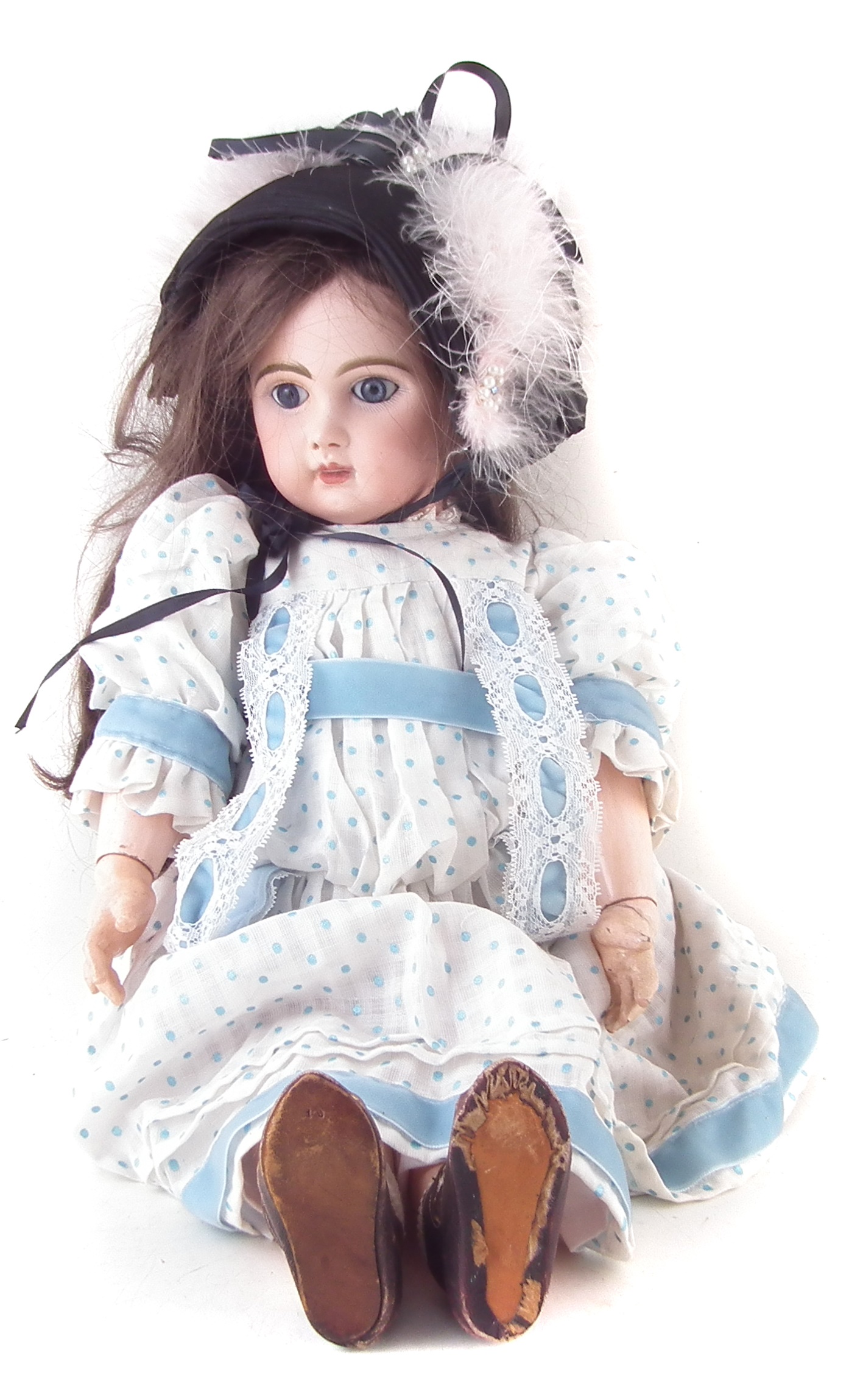 Jumeau doll with closed mouth and open eyes