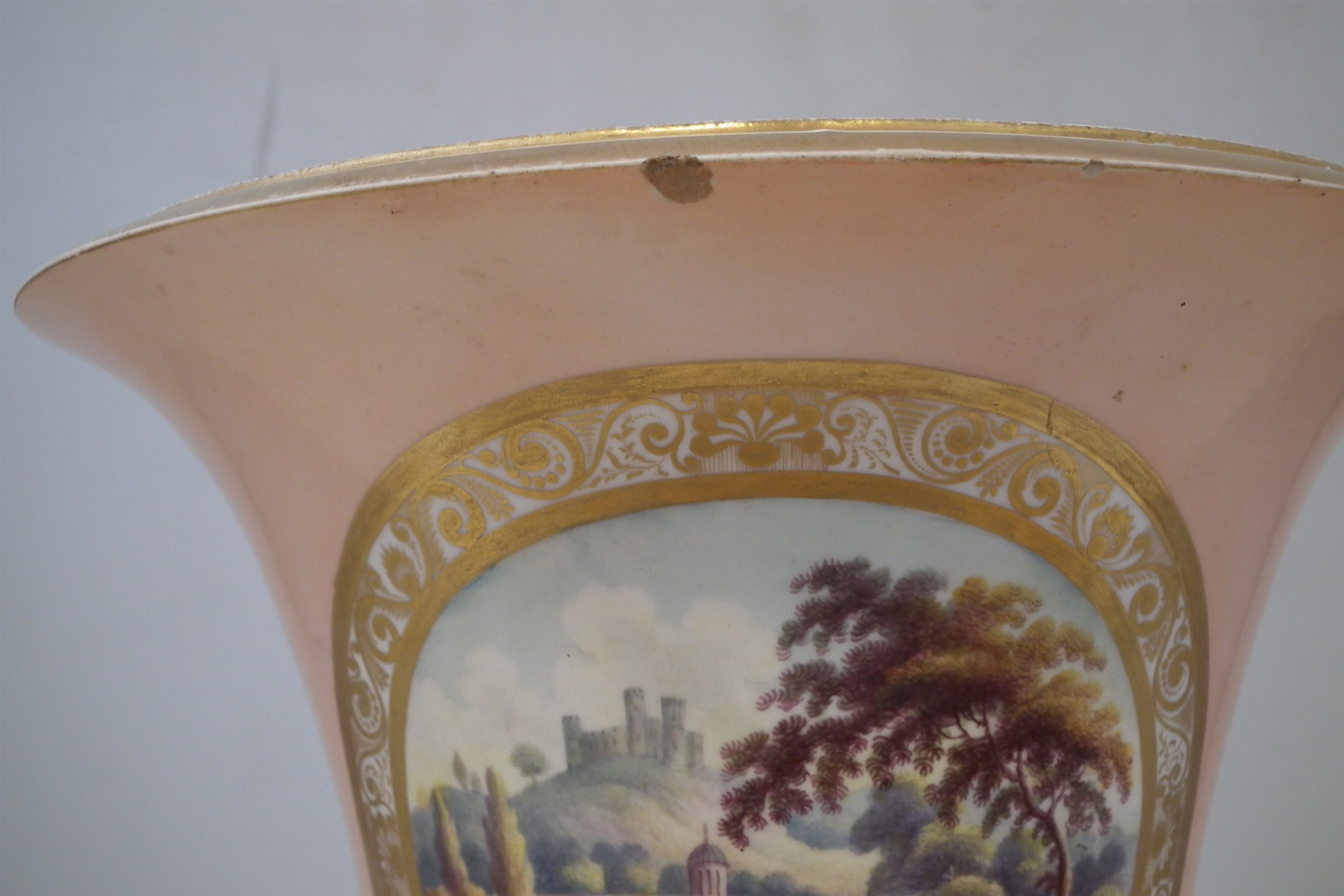 Large Derby vase circa 1820 - Image 3 of 9