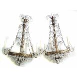 A pair of early 20th century Continental pendant chandeliers.
