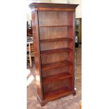 Set mahogany six tier open bookshelves. Condition reports are not available for Interiors sales.