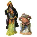 Two Royal Doulton figures "Falstaff" (HN 2054) and "Blue Beard" (HN2105) Condition reports are not