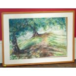 Christine Garwood oil pastel "Peace on Earth". Condition reports are not available for Interiors