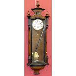 Late Victorian 8-day mahogany cased wall clock, with single weight Condition reports are not