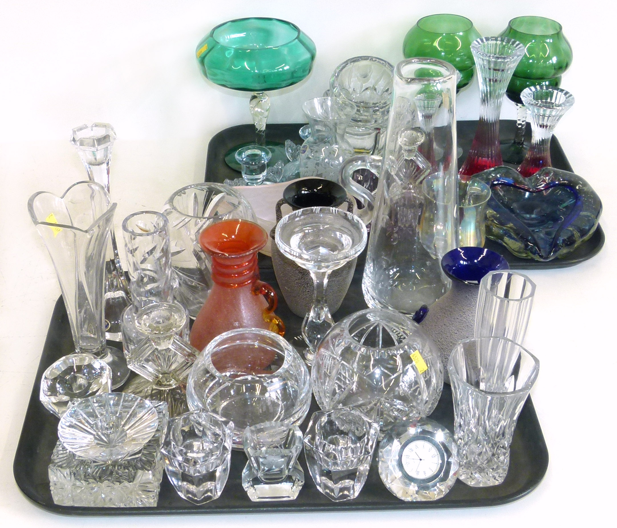 Collection of Czech / Bohemian glass together with a collection of cut crystal glass by Brierly,