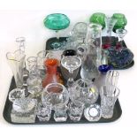 Collection of Czech / Bohemian glass together with a collection of cut crystal glass by Brierly,