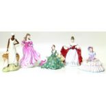 Royal Doulton "Charlotte" and four other figures Condition reports are not available for Interiors