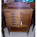 Edwardian mahogany music cabinet Condition reports are not available for Interiors sales.