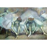 R. Knight, 20th century, Ballerinas, signed oil. Condition reports are not available for Interiors