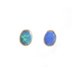 A pair of opal doublet earrings Condition reports are not available for Interiors sales.