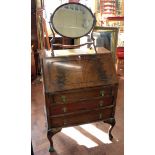 Swing frame mahogany toilet mirror and cabriole leg bureau. Condition reports are not available