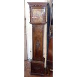 Early 20th century oak barley-twist grandmother clock. Condition reports are not available for