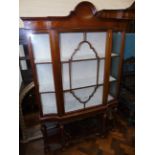 Early 20th century Dutch style display cabinet on six turned legs 125cm wide Condition reports are
