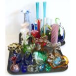 Large collection of Murano and other Italian coloured glass including a Silvestri bowl Condition