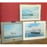 Three Concorde signed prints to include "Salute to the Queen" by John Young and another by G.