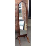 Mahogany framed Cheval mirror Condition reports are not available for Interiors sales.