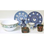 A collection of Wedgwood Jasper ware and a Babylon bowl Condition reports are not available for