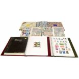 Stamp collection in 5 albums or stockbooks plus 3 GB year packs 1989/1990/1983 Condition reports are