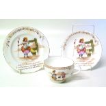 Royal Doulton nursery rhymes trio designed by W. Savage Cooper. Condition reports are not