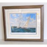 J. Steven Dews (1949-), Racing yachts, signed limited edition print, numbered 847/850. Condition