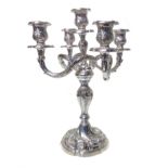 A silver Pedro Duran candelabra,