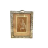 An Edwardian silver picture frame,