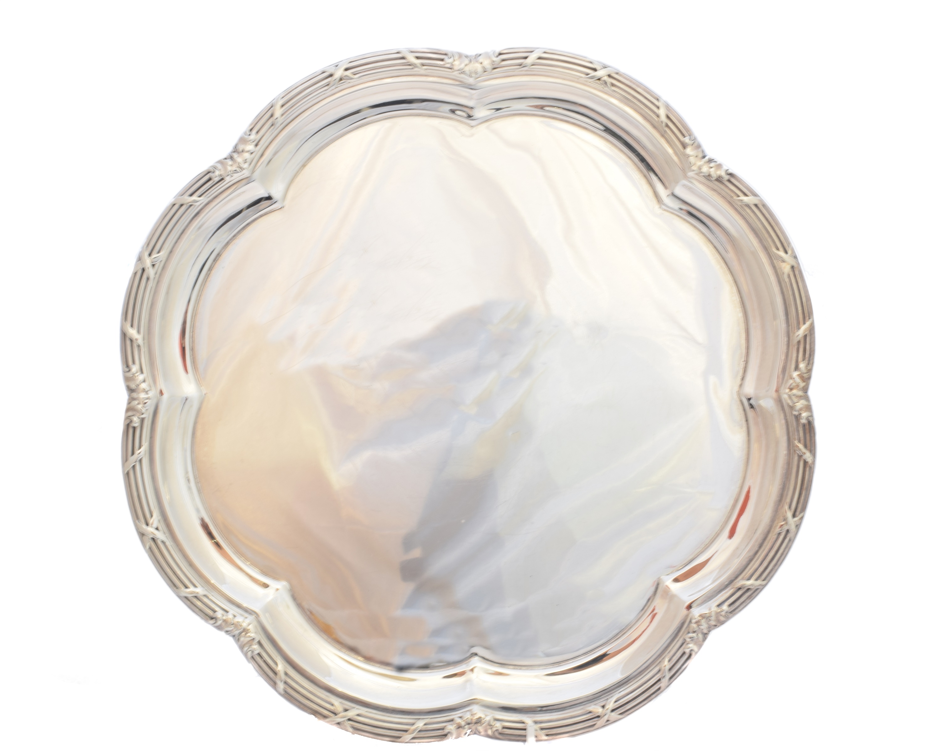 An Edwardian silver salver,