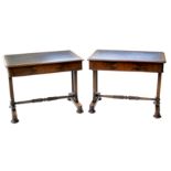 A pair of Victorian mahogany writing tables