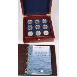 Collection of Royal Mint "The History of the Royal Navy Collection" proof silver £5 coins.