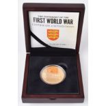 2014 Centenary of the First World War Proof Gold Five Pound, Jersey.