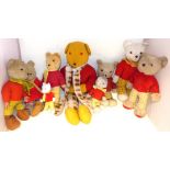 9 Rupert Bears Burbank USD Pedigree, Golden bear (Telford), St. Michael Beaverbrook ect from 11"