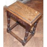 Georgian style oak footstool Condition reports not available for this auction